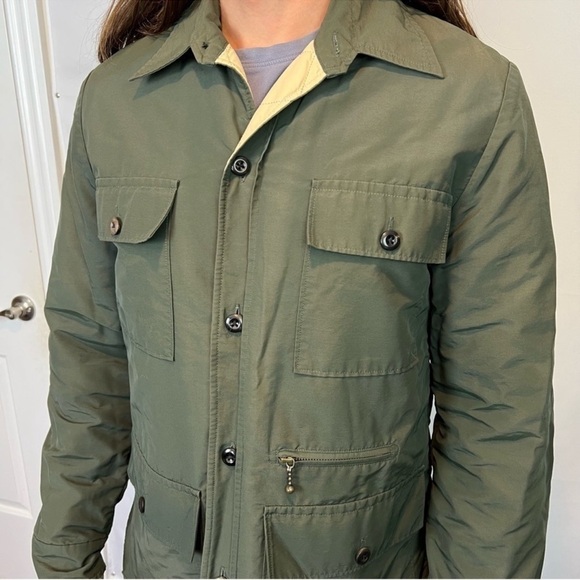 Jack Spade Green Utility Jacket Pockets Button Front Medium - Picture 2 of 12